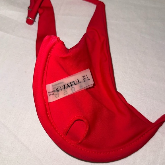 Zaful Red Bikini Swim Top Size Small - Picture 3 of 3